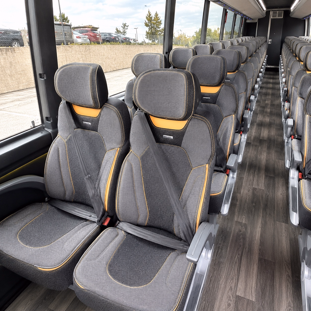 anaheim charter bus rental interior