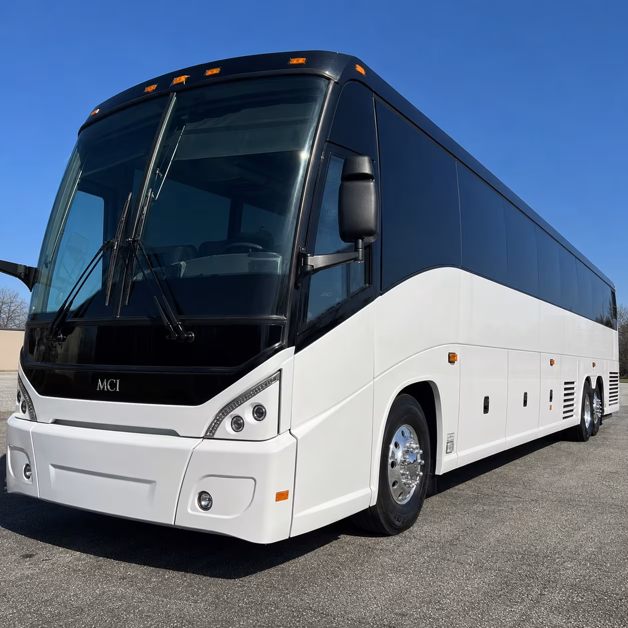 orange charter bus