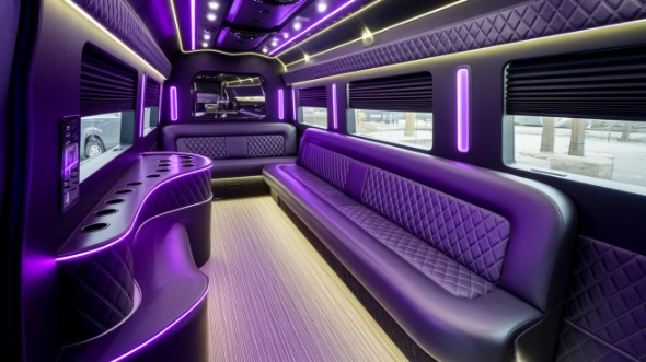 anaheim party bus rental interior