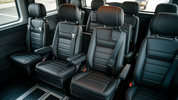 sprinter van with driver inside